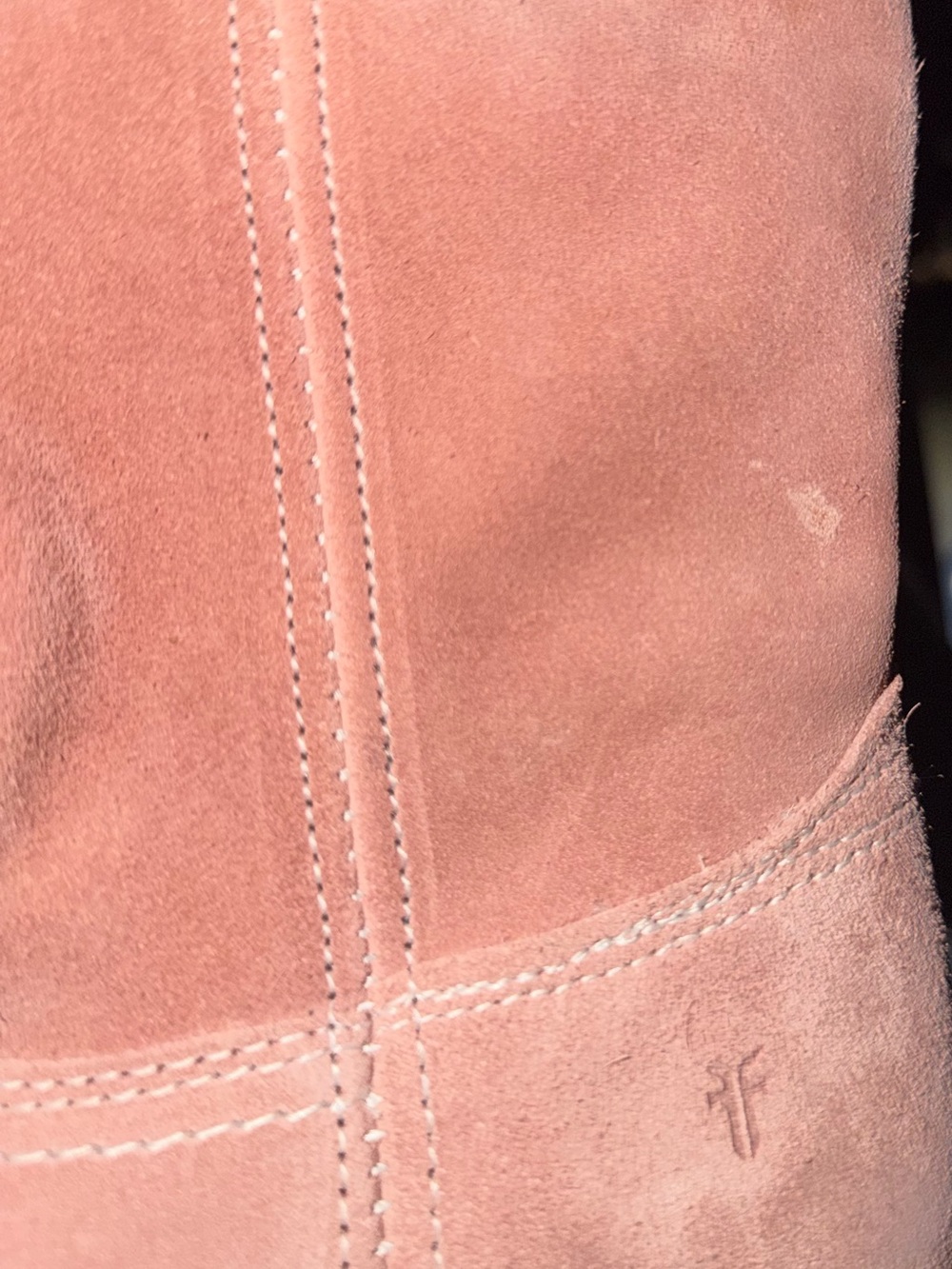 Frye Suede Campus Rosewood 12L Mid-Calf Boots in Dusty Pink Size 7 - Picture 3 of 5
